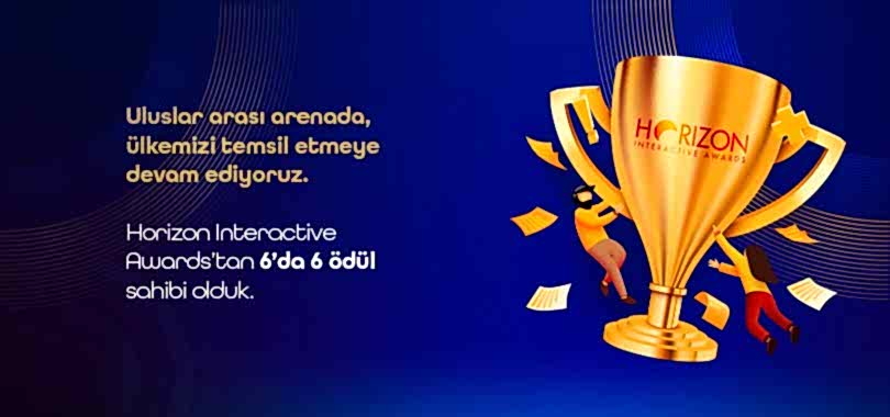 20. Horizon Interactive Awards'tan 6 ödülle döndük!